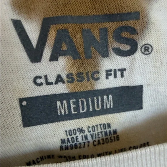 Vans White and Brown Tie-Dye Short Sleeve Crew T-Shirt - Picture 2 of 4